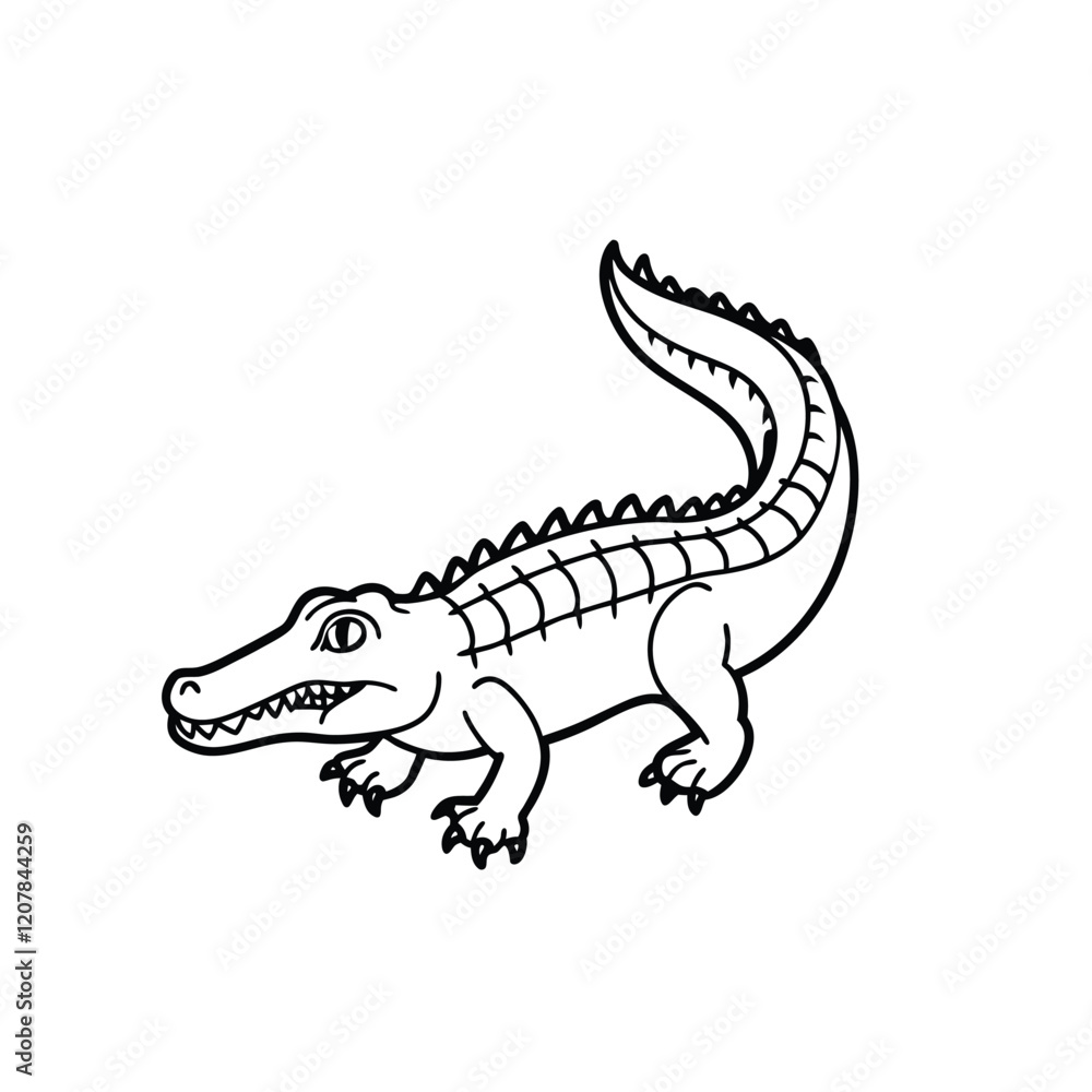 Fototapeta premium crocodile isolated on white