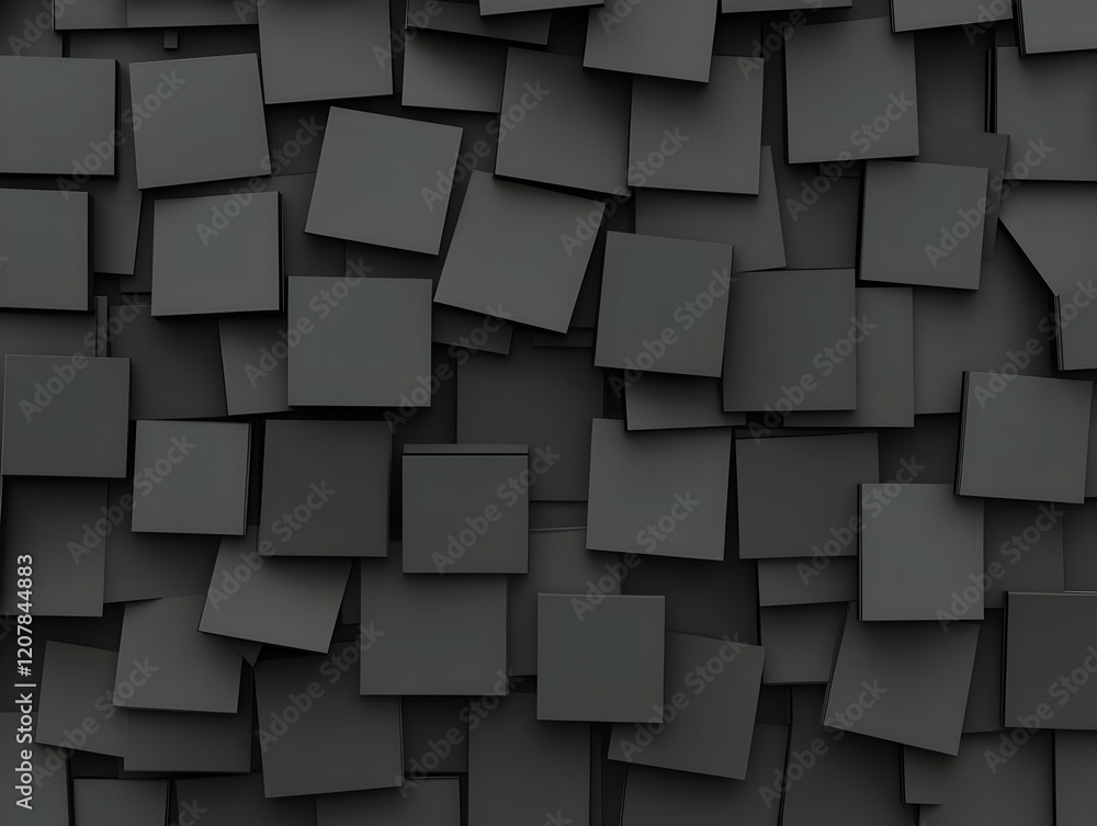 Abstract 3D Dark Square Background Abstract 3D Dark Square Background