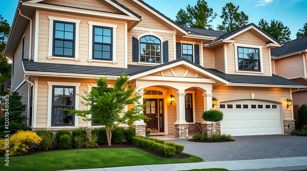 Luxury Family Home: Modern Architectural Design, Beautiful Landscaping and Spacious Exterior Luxury Family Home: Modern Architectural Design, Beautiful Landscaping and Spacious Exterior