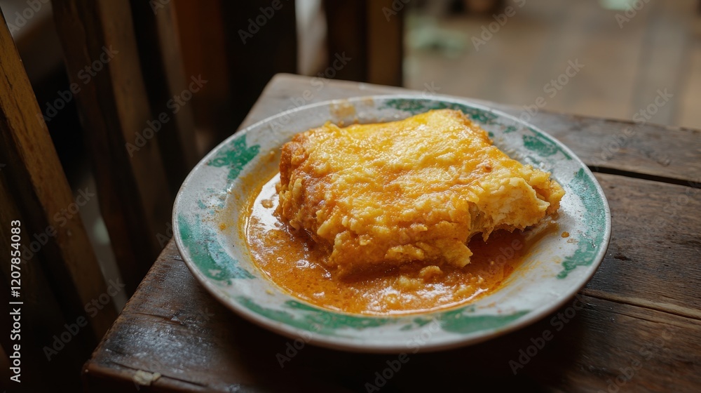 Savory Dish of Fried Egg on Plate Savory Dish of Fried Egg on Plate
