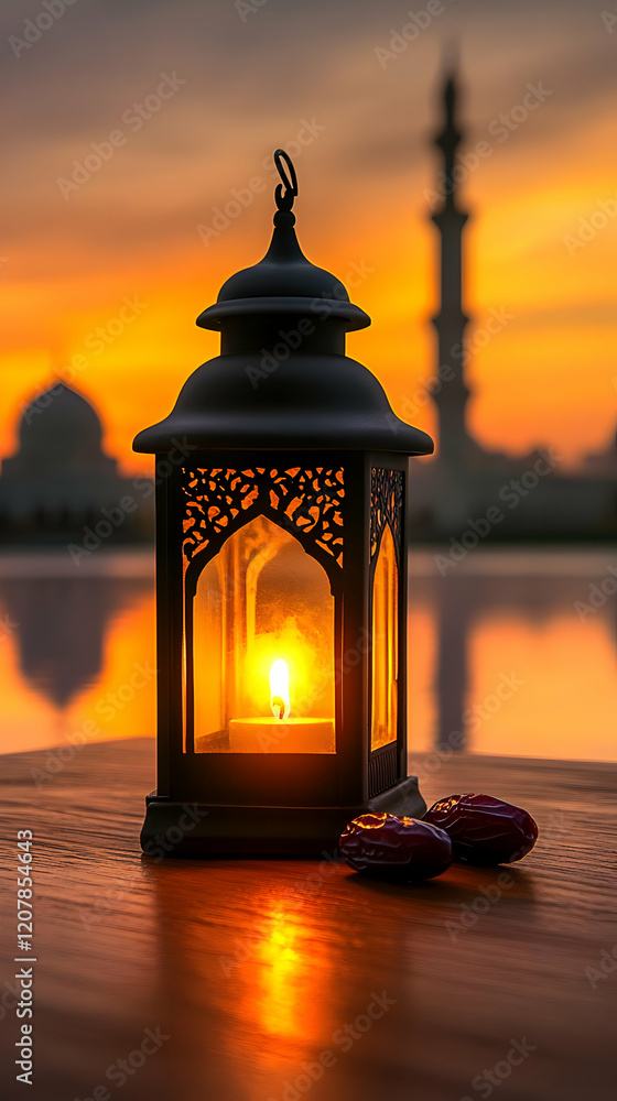 Sunset Lantern Illustration Sunset Lantern Illustration
