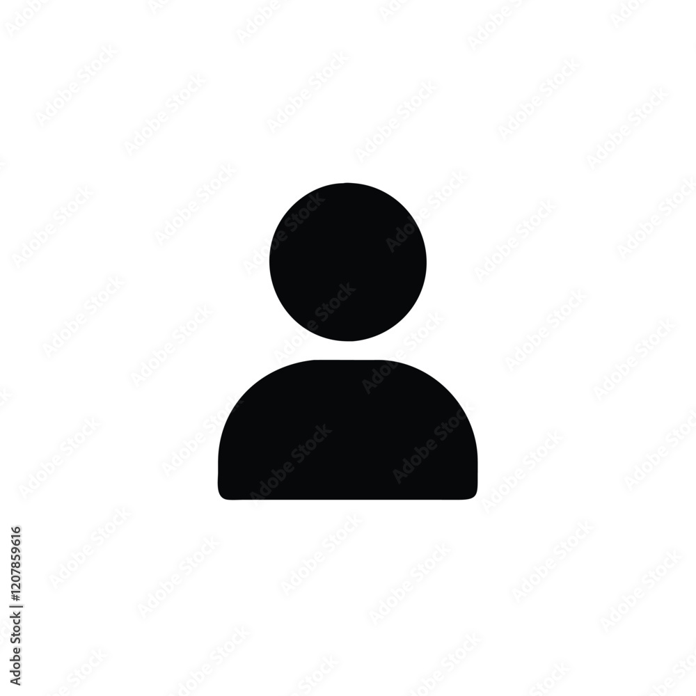 Vector illustration of a user icon symbolizing people, communication, and social connections in a glossy design Vector illustration of a user icon symbolizing people, communication, and social connections in a glossy design