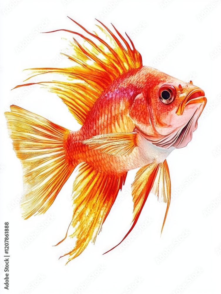 Fototapeta premium Bright Orange and Yellow Fish