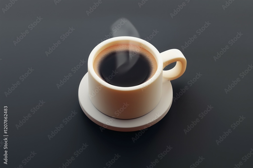 Minimalist illustration of a steaming cup of coffee. Minimalist illustration of a steaming cup of coffee.