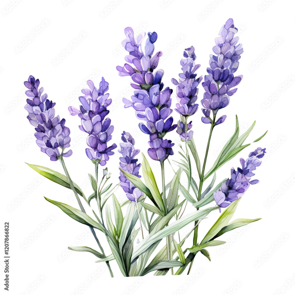 Obraz premium Lavender Clipart Vector Illustration - Elegant Floral Design