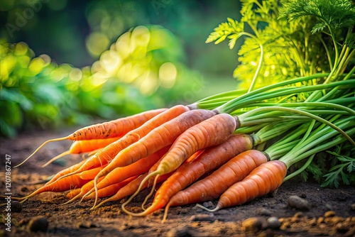 Wallpaper Mural Long Exposure Carrots, Organic Farm Fresh, Natural Light, Garden Carrots Torontodigital.ca