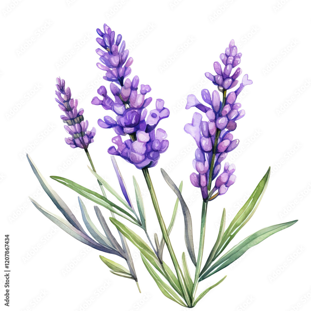Obraz premium Lavender Clipart Vector Illustration - Elegant Floral Design