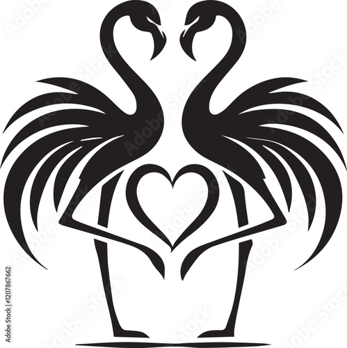 Elegant Flamingo Silhouettes