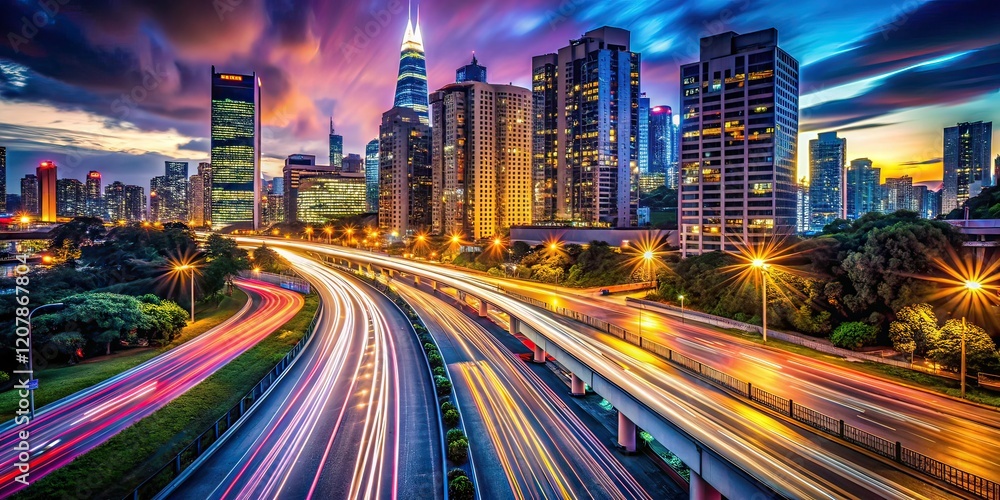 Long Exposure Cityscape at Night, Stunning Look Long Exposure Cityscape at Night, Stunning Look