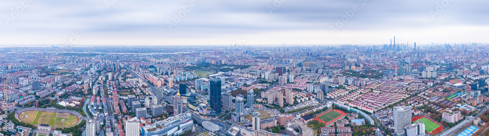 Fototapeta premium Aerial View Of WuJiaoChang In Shanghai