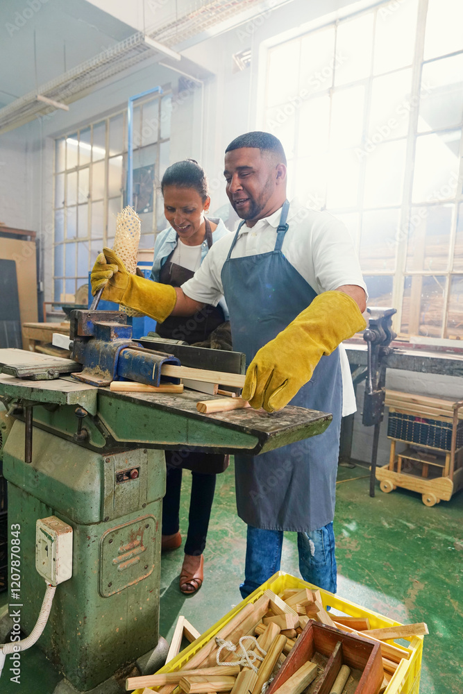 Visually impaired people in wood shop Visually impaired people in wood shop