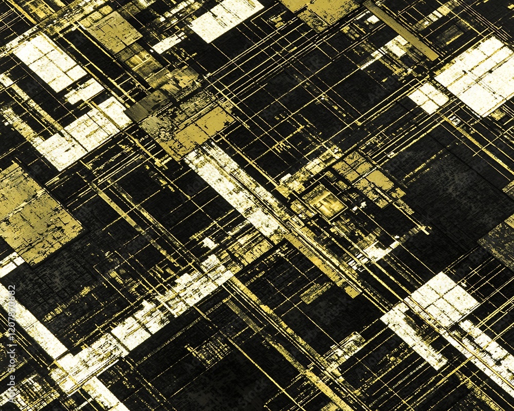 Linear abstract pattern in muted gold on a matte black background, with soft lines and a calm, contemporary feel Linear abstract pattern in muted gold on a matte black background, with soft lines and a calm, contemporary feel