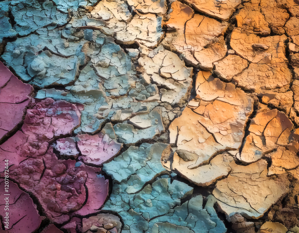Colorful Dried Earth Abstract Image Texture Design Colorful Dried Earth Abstract Image Texture Design