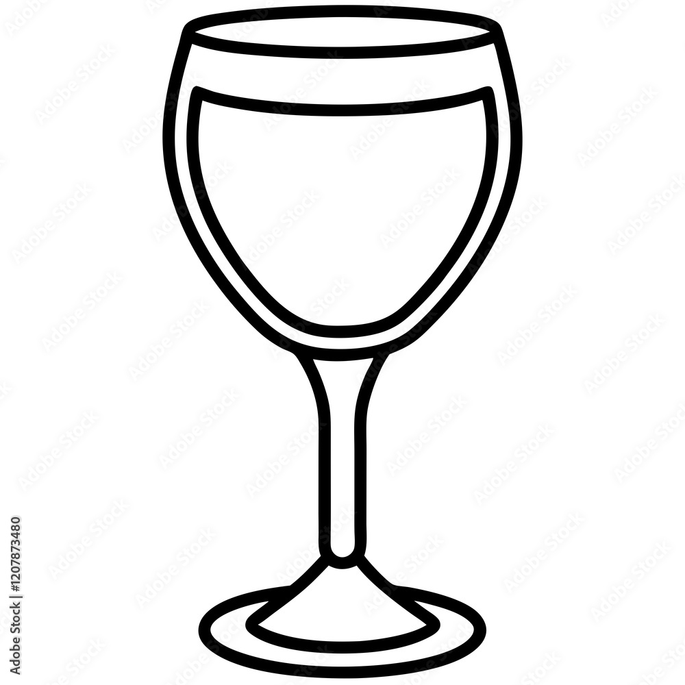 Minimalist Wine Glass Vector Art Minimalist Wine Glass Vector Art