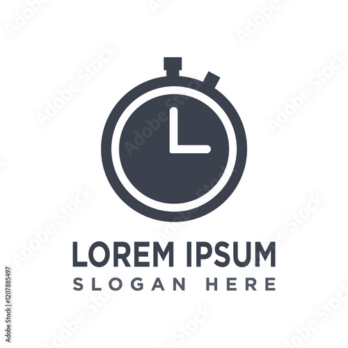 stopwatch logo design vector template