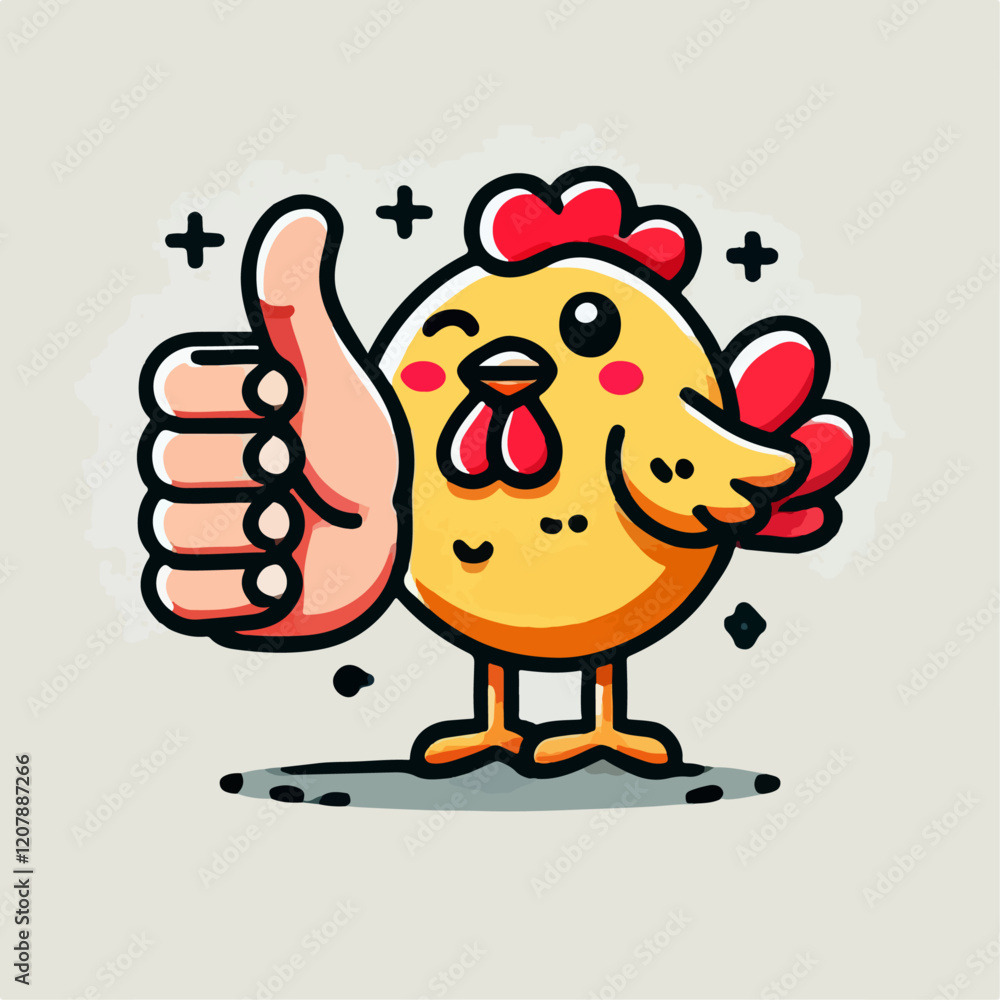 Fototapeta premium funny chicken cartoon