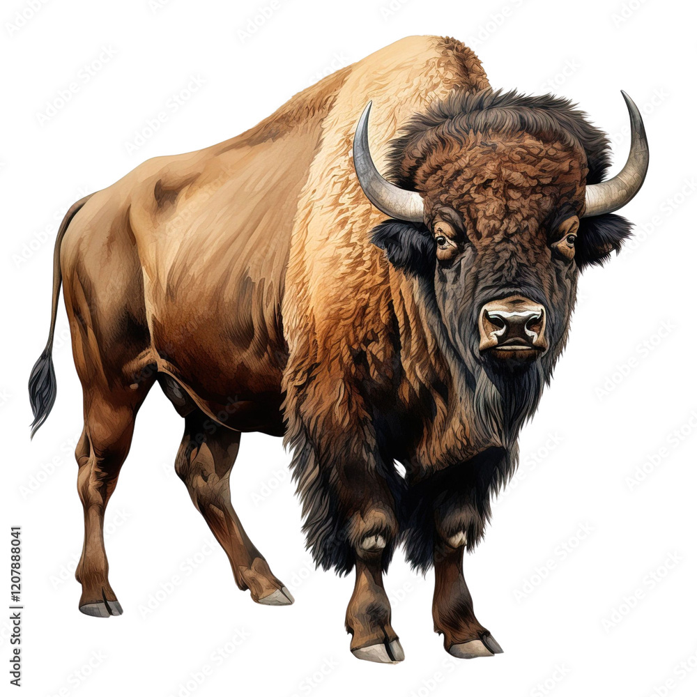 Bison Clipart Vector Illustration - Wild Animal Artwork Bison Clipart Vector Illustration - Wild Animal Artwork
