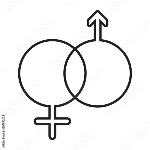 male and female symbols . Gender symbol. Female and male icon. EPS 10.
