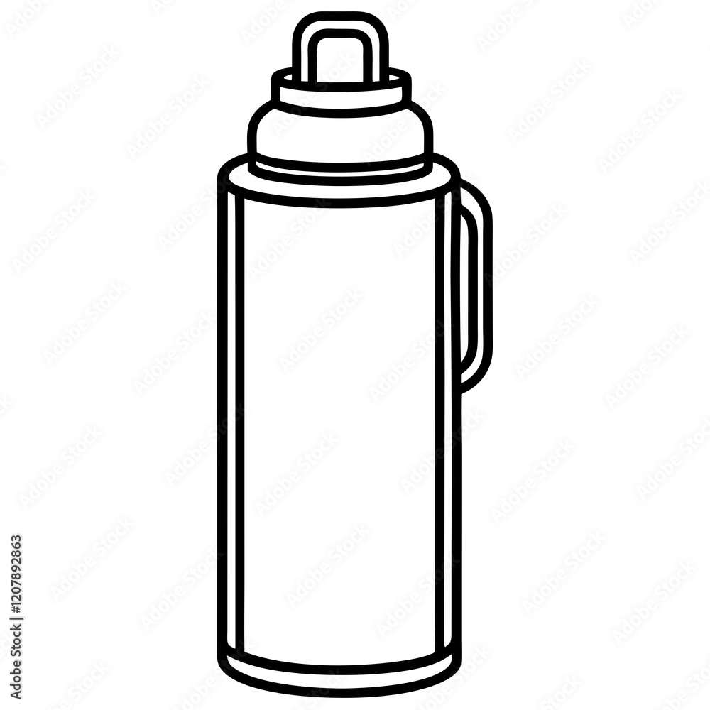 Minimalist Thermos Line Art Minimalist Thermos Line Art