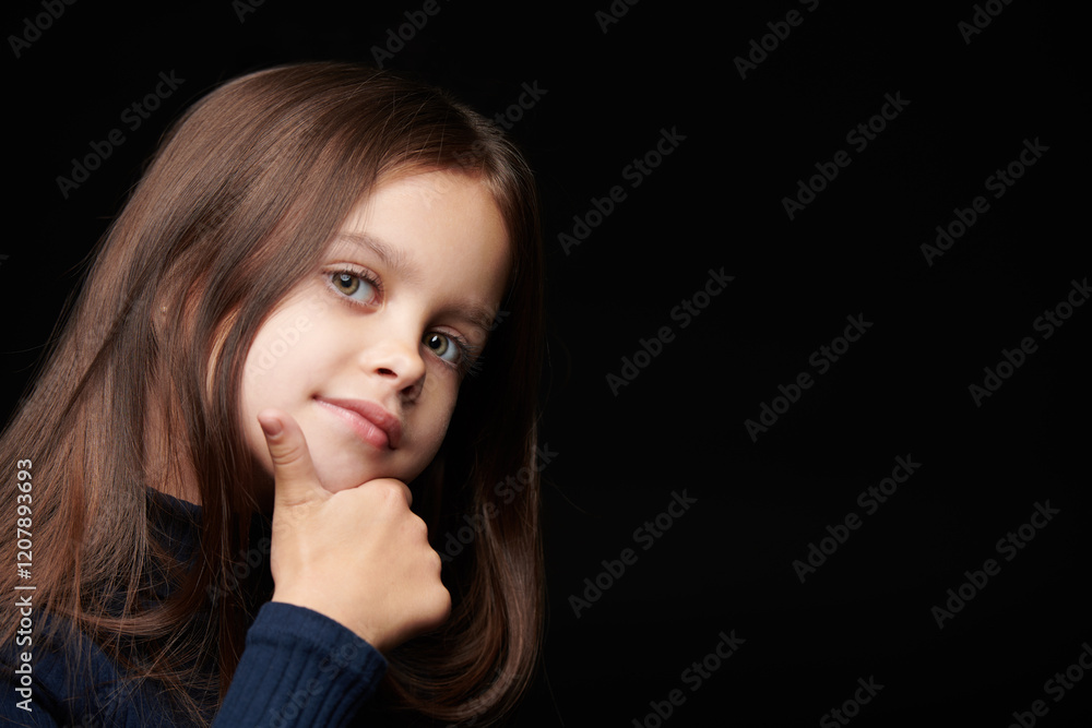pensive little girl pensive little girl