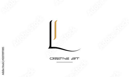 LI, IL, L, I abstract letters logo monogram