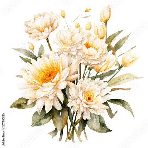 Daisy Clipart Vector Illustration - Bright, Beautiful Floral Design