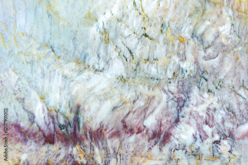 Abstract natural pattern, marble texture background. Decorative material surface close-up. Colorful stained and veins paint, polished granite stone slab structure backdrop.