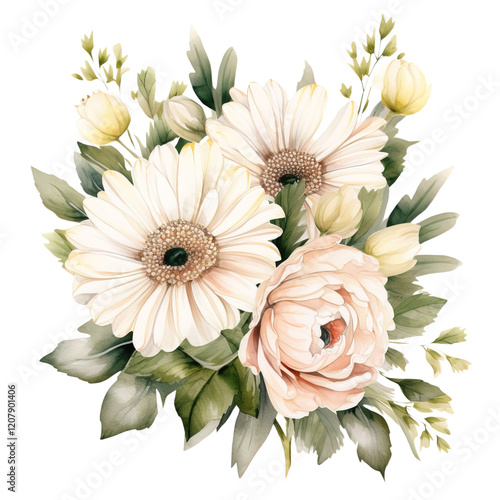 Daisy Clipart Vector Illustration - Bright, Beautiful Floral Design