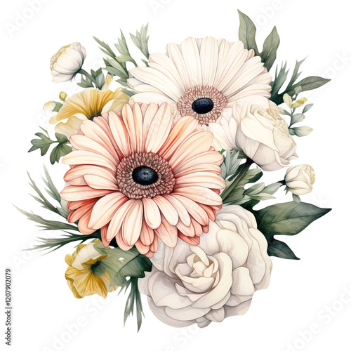 Daisy Clipart Vector Illustration - Bright, Beautiful Floral Design
