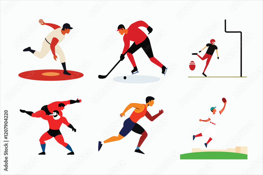 Fototapeta premium cartoon sports player on white board 