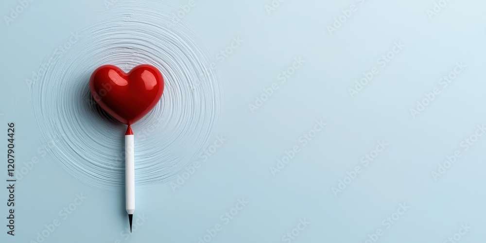 A vibrant red heart on a serene background, symbolizing love and feelings of affection in a minimalist setting. A vibrant red heart on a serene background, symbolizing love and feelings of affection in a minimalist setting.