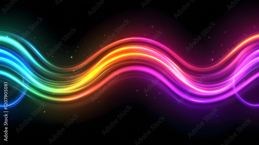 Obraz premium Abstract Rainbow Wave Background