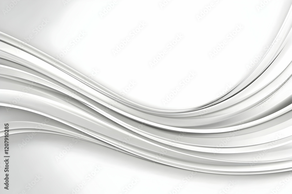 Obraz premium Abstract 3D White Wave Background