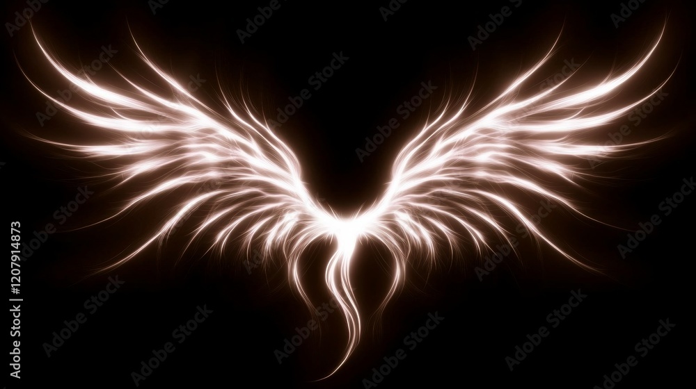 Luminous Angelic Wings Abstract Art Design Luminous Angelic Wings Abstract Art Design