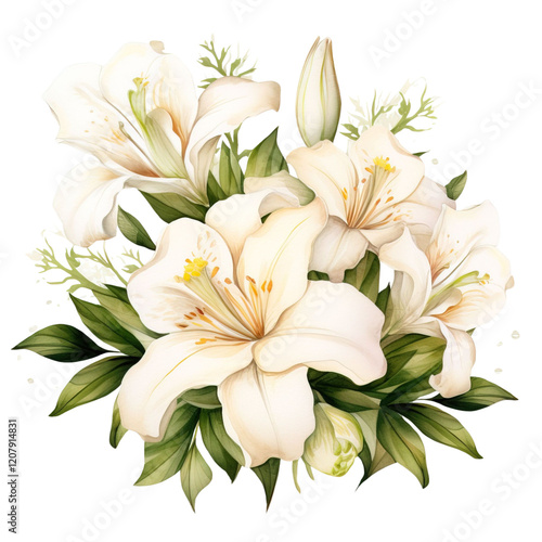 Lilie Flower Clipart Vector Illustration