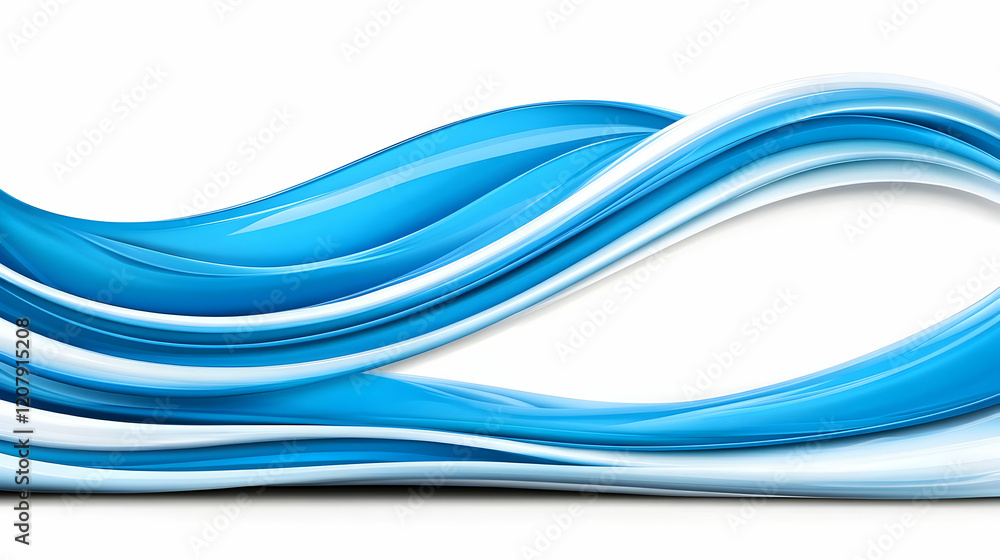 Obraz premium Abstract 3D Blue Wave Background