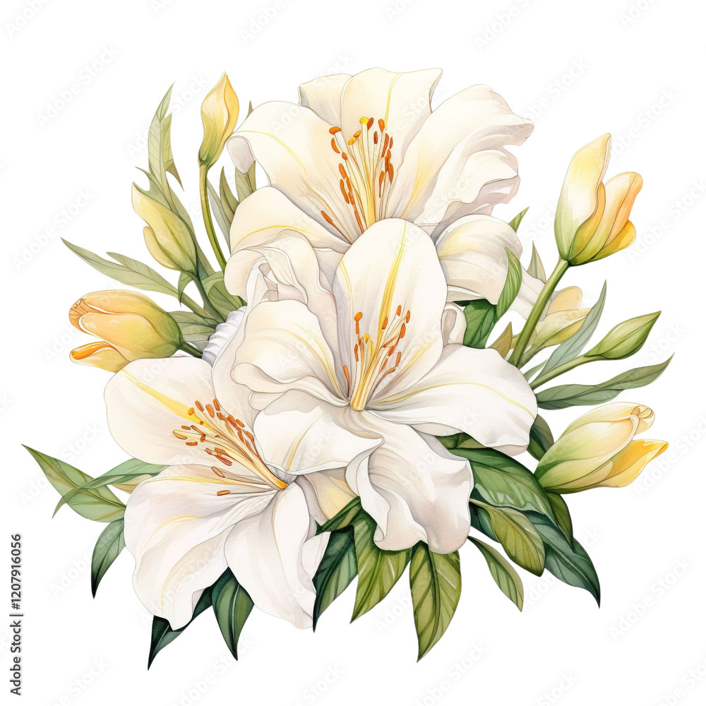 Fototapeta premium Lilie Flower Clipart Vector Illustration