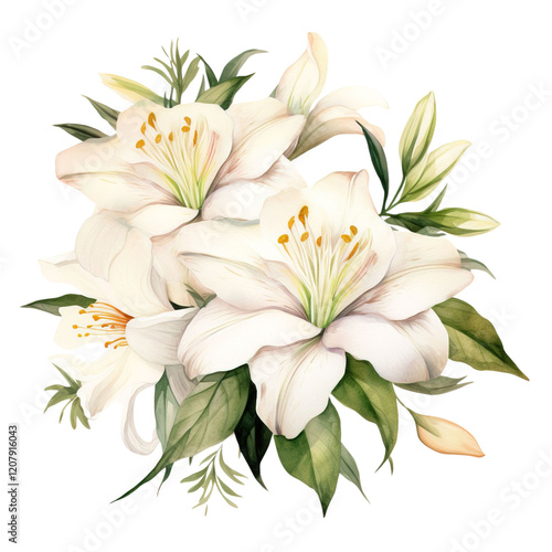 Lilie Flower Clipart Vector Illustration