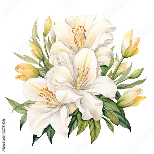 Lilie Flower Clipart Vector Illustration