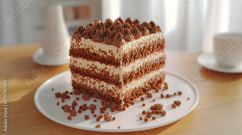 a piece of cake on a plate