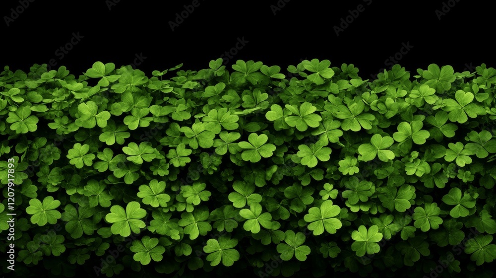 Obraz premium Lush Green Clover Leaf Background Image
