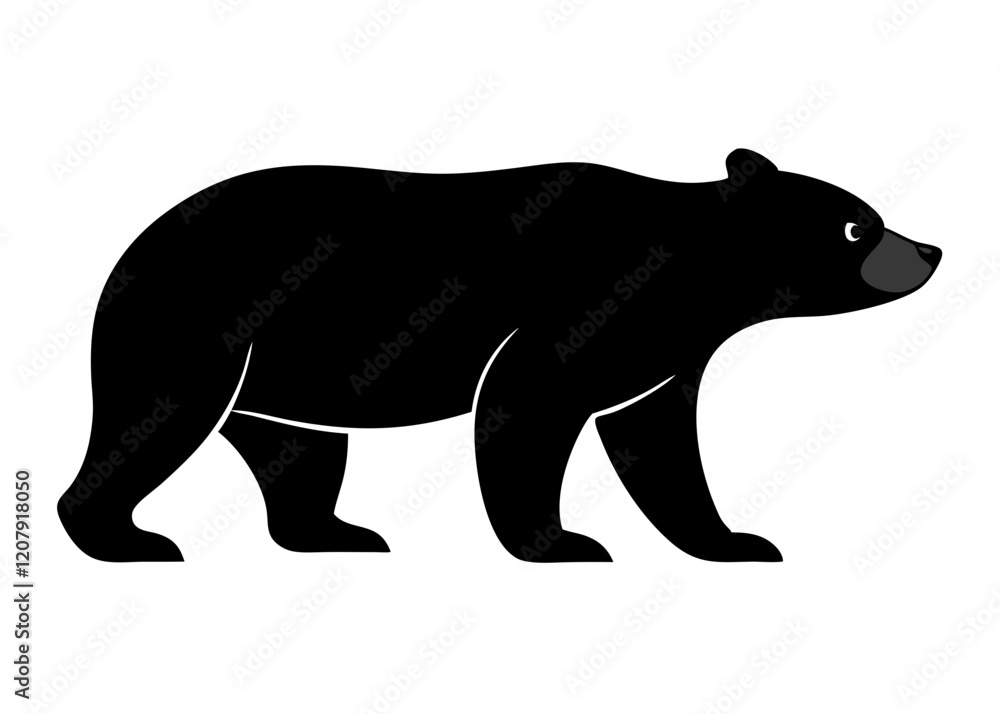 Fototapeta premium Bear silhouette vector