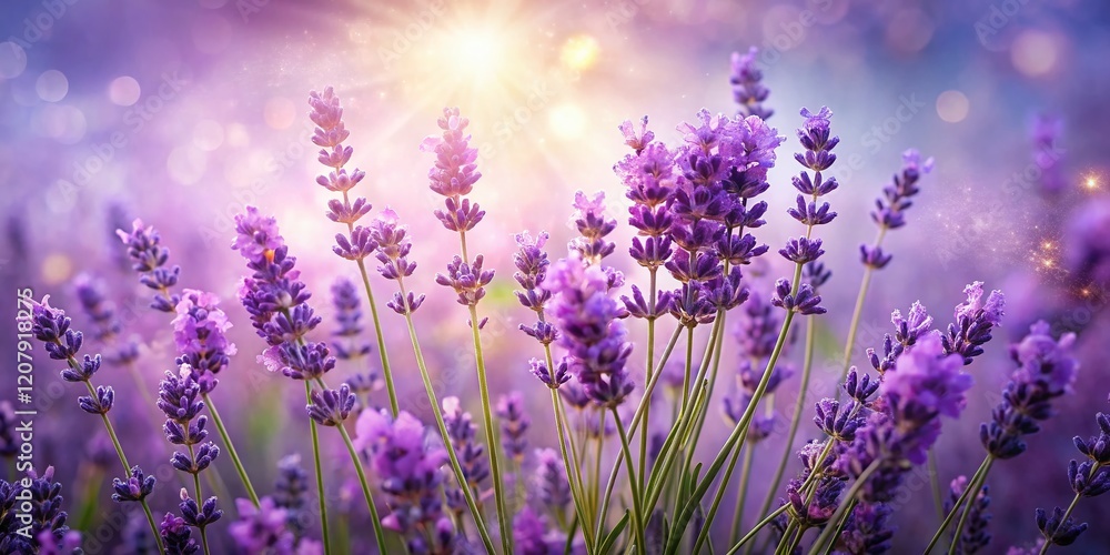 Surreal Lavender Bloom, Purple Flowers, Translucent Background Surreal Lavender Bloom, Purple Flowers, Translucent Background