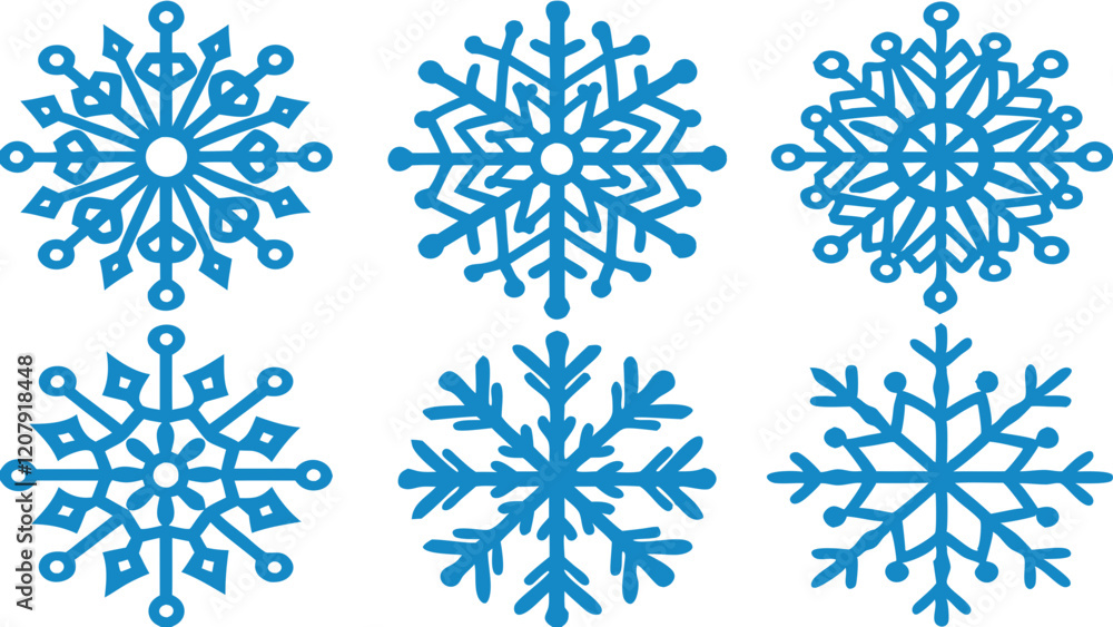 Enhance Your Winter-Themed Projects with Snowflake Set Enhance Your Winter-Themed Projects with Snowflake Set