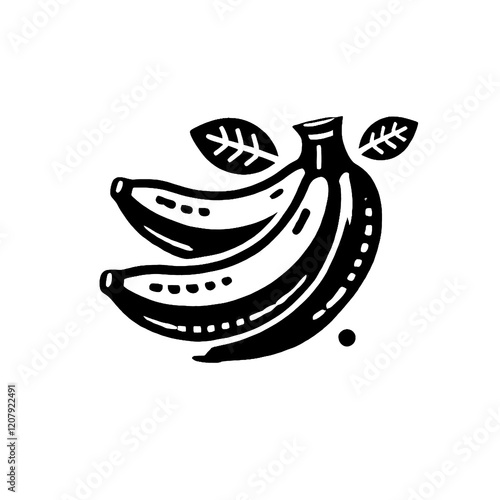 banana icon black and white
