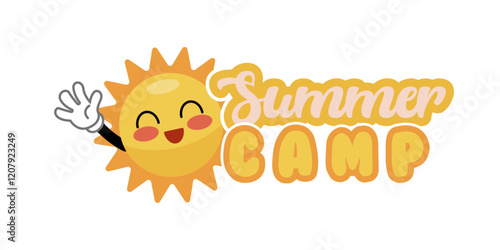 Summer camp editable logo