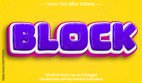 Block Vector Text Effect Editable Alphabet Green Cartoon Stone