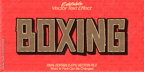 Boxing Vector Text Effect Editable Alphabet Sport Fight Fitness