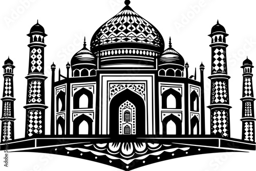 taj mahal vector illustration