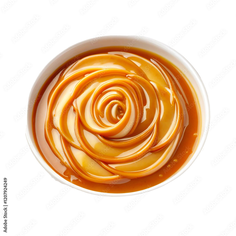 Gourmet Caramel Rose with Golden Swirl and Smooth Texture in Circular Design Gourmet Caramel Rose with Golden Swirl and Smooth Texture in Circular Design